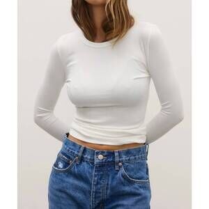 NEW BAYSE nyla long sleeve top in white